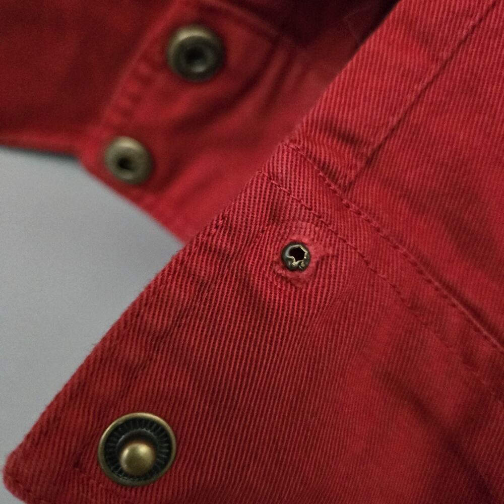 Orvis Malpai 1/4 Snap Popover Red Pockets Cotton Long Sleeve Shirt Mens Size XL - Picture 10 of 11